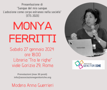 Dialogo con Monya Ferritti: Sangue del mio sangue. L'adozione come corpo estraneo nella società.