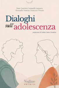Copertina del libro Dialoghi sull'adolescenza, nato dagli incontri organizzati da GenitoriChe OdV e dedicato a genitori, educatori e professionisti.